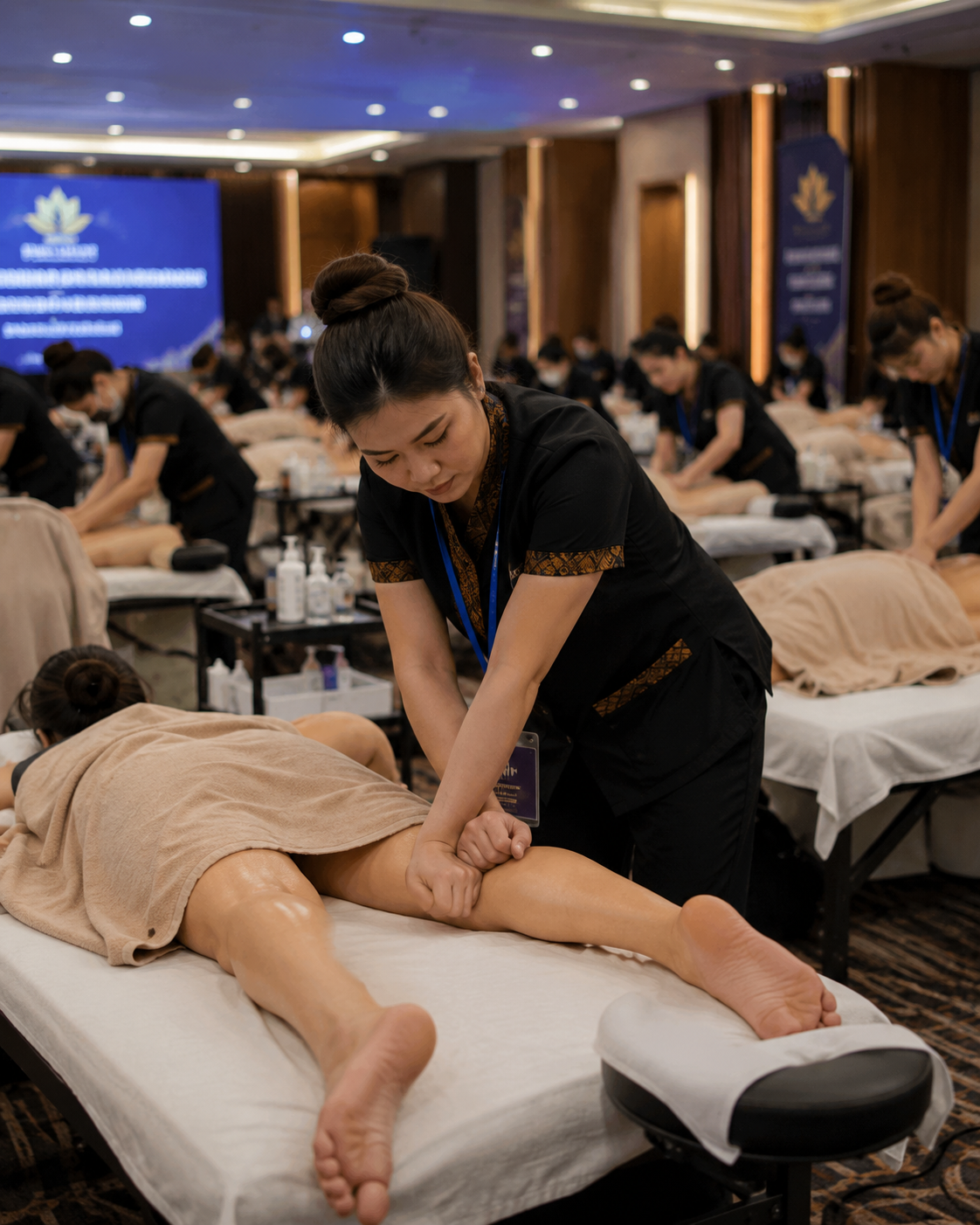 Massage practitioner professional technique